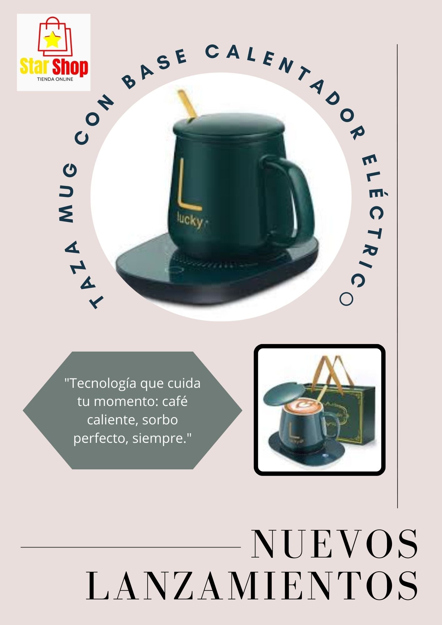 Taza Mug con Base Calentador Eléctrico